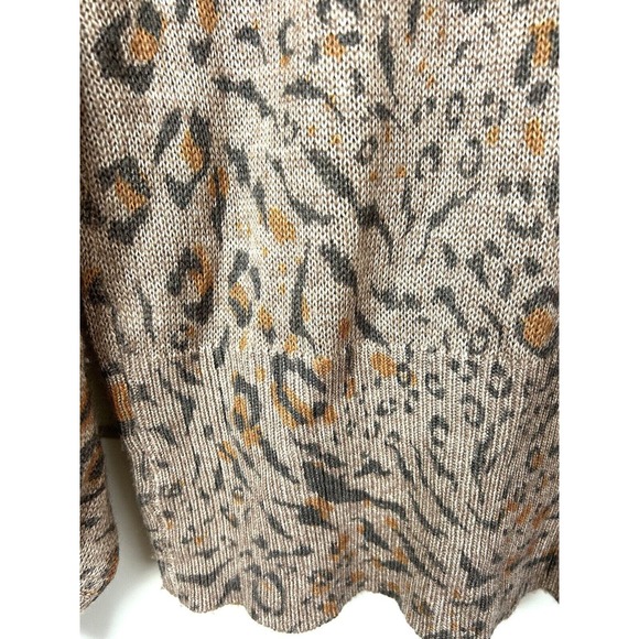 White House Blk. Market Leopard Print Knit Sweater-Med. - Picture 4 of 6